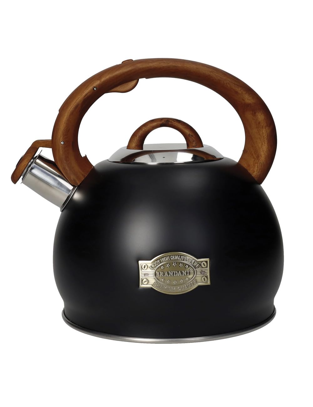 2.7 Litre Stainless Steel Kettle with Wood Effect Handle Black